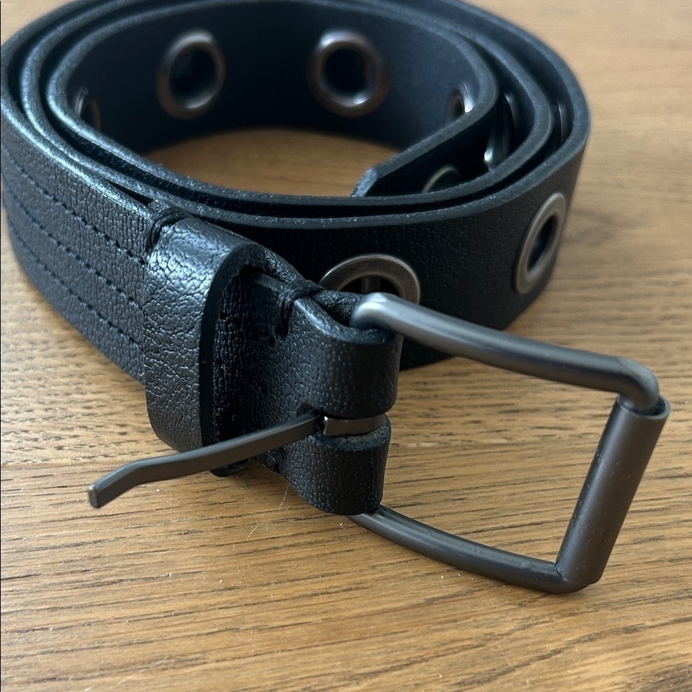 Simons Genuine, Italian Men's Black Leather Belt size 38 - Picture 1 of 5